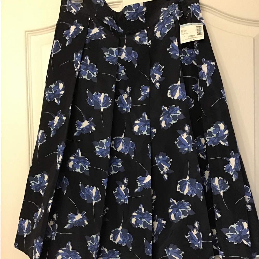 Blue Floral Skirt